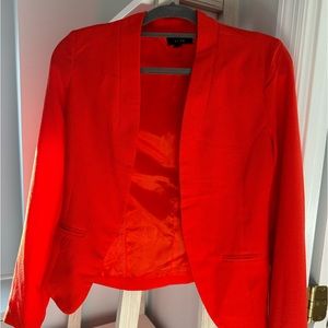 Mine | bright red / orange blazer (size small)